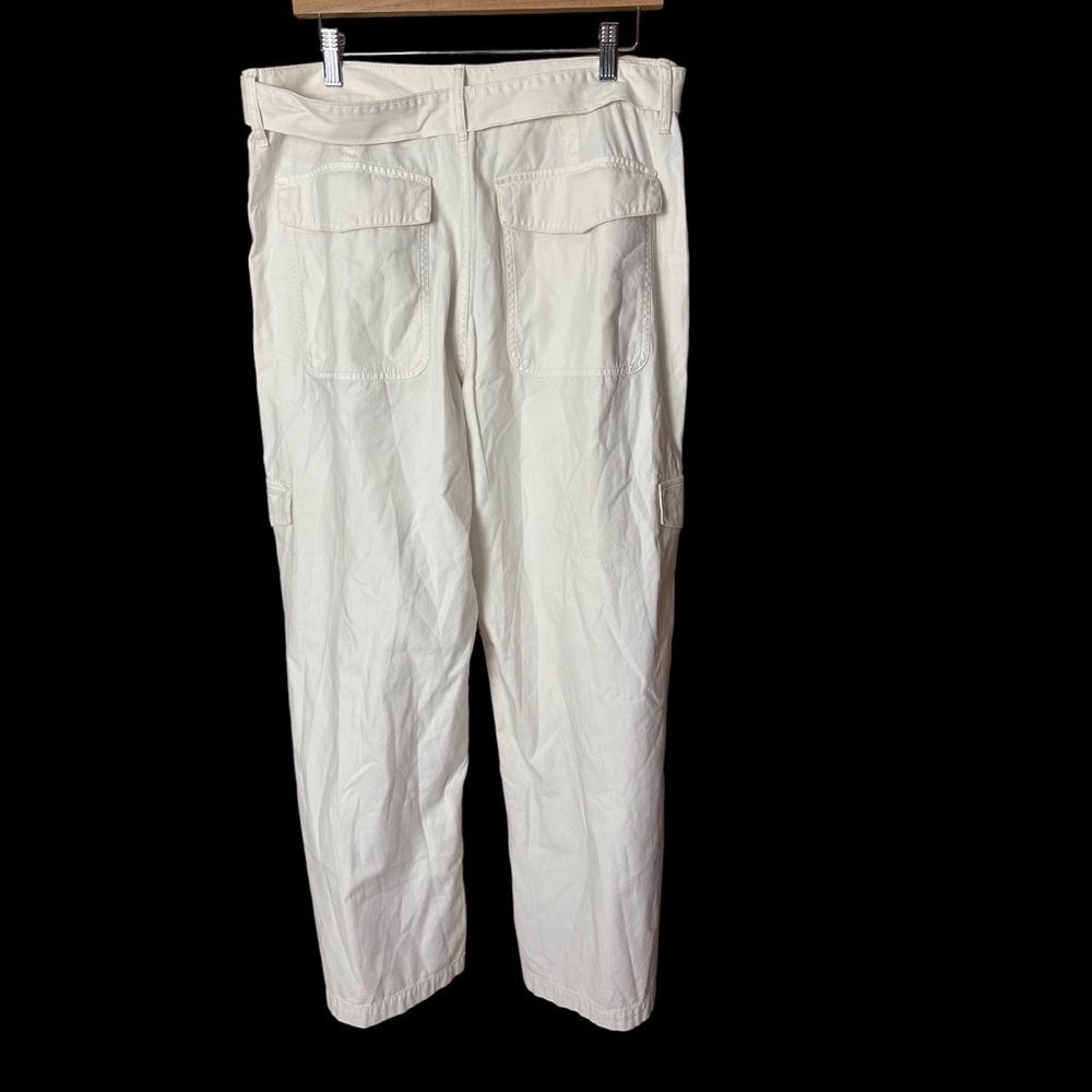 Madewell Griff Superwide Leg Cargo Pants Vintage Canvas Cream size 25 NWT - Picture 7 of 12
